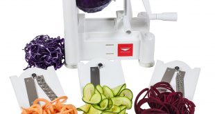 1. Paderno World Cuisine A4982799 Tri-Blade Vegetable Spiral Slicer