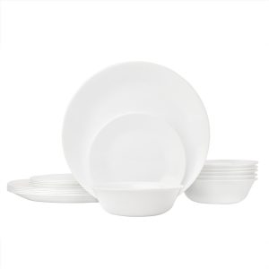 1. Corelle Livingware 18-Piece Glass Dinnerware Set