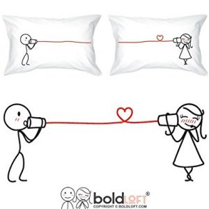#10. BOLDLOFT Say I Love You Couples Pillowcases Valentine’s Day Gifts for Girlfriend