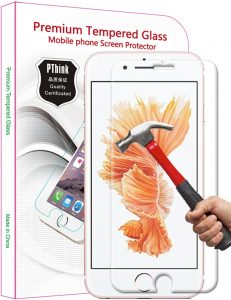 2. PThink® Premium Tempered Glass Screen Protector iPhone 6/6s Plus Screen Protector
