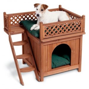1. Merry Products Wood Indoor Pet House