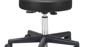 10) Earthlite Pneumatic Rolling Massage Stool (Black)