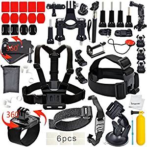 5. Newer 50-in-1 Action Camera Accessories Kit for GoPro Hero Session/5