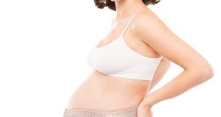 AZMED Maternity Belt, Breathable Abdominal Binder, Back Support, One Size, Beige