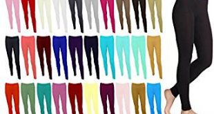 Plain Stretchy Leggings Viscose Lycra Sizes UK 8 - 26 Made in the UK