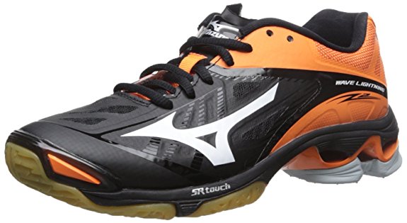 volleyball shoes orange and black