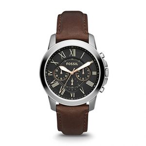 Fossil FS4813p Grant Chronograph Brown Leather Watch