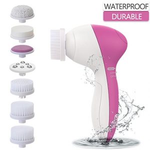 PIXNOR Facial Cleansing Brush with 7 Brush Heads