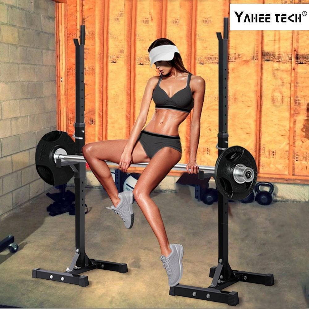Yaheetech 2Pcs Adjustable Squat Rack Stands