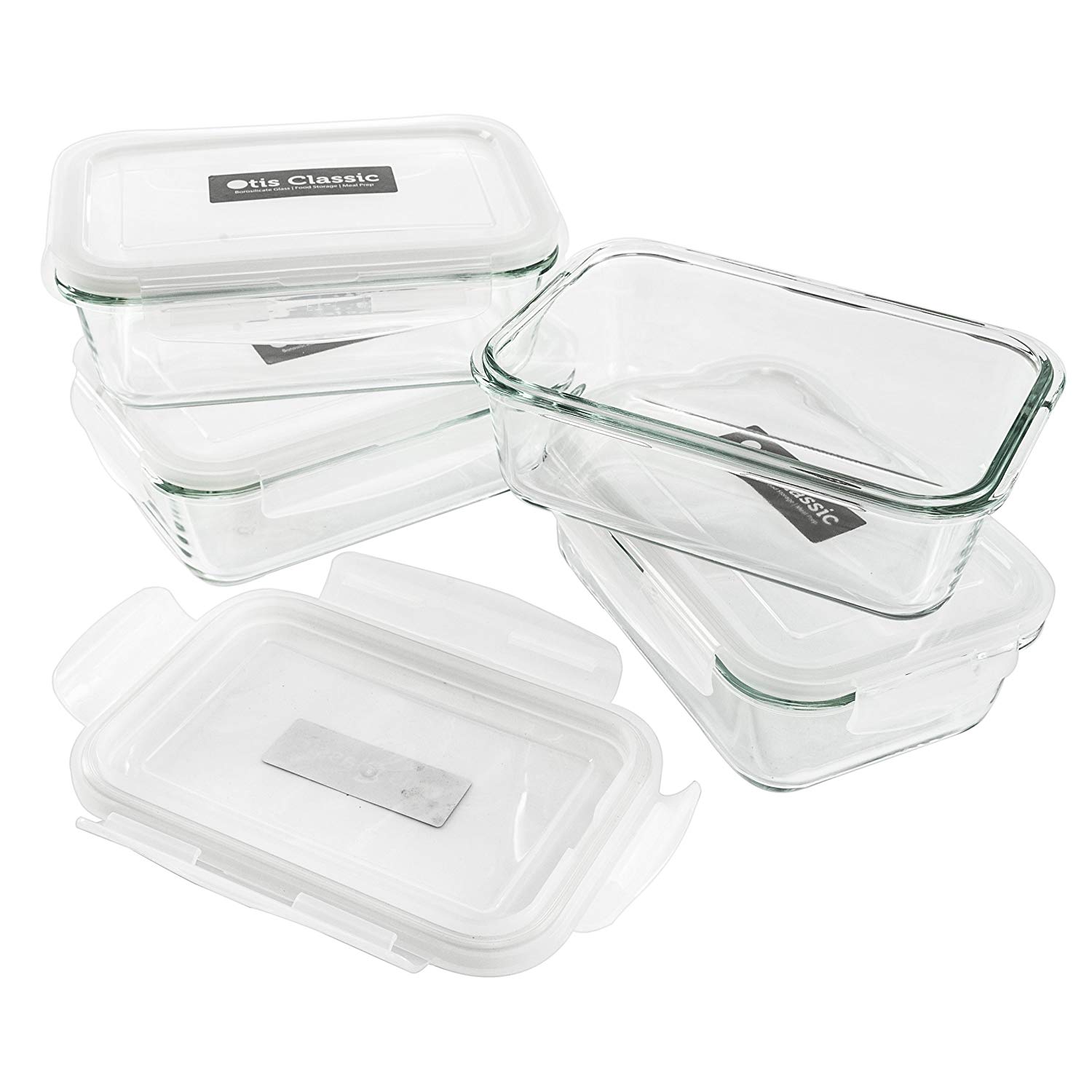 4-Pack​ Glass ​Storage Containers Locking