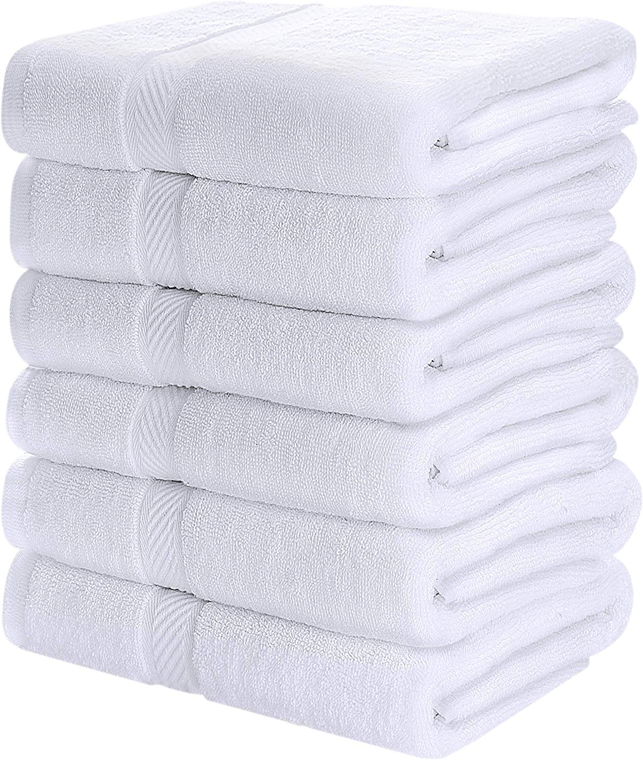 Utopia Towels Cotton Towels,White, 22 x 44 Inches Towels
