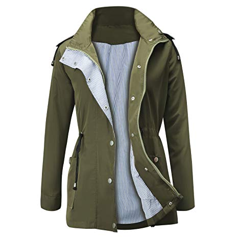 FISOUL Raincoats Waterproof Lightweight Rain Jacket