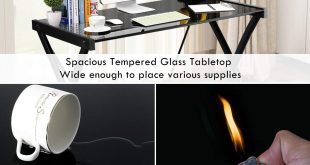 glass computer desks