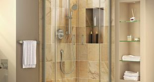 DreamLine Prime 33 in. X 74 3/4 in. Semi-Frameless Clear Glass Sliding Shower Enclosure